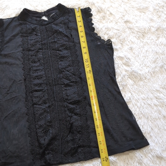 🔴LOWEST! Apt.9 Sheer Black Embroidered Layering Top - Picture 11 of 11